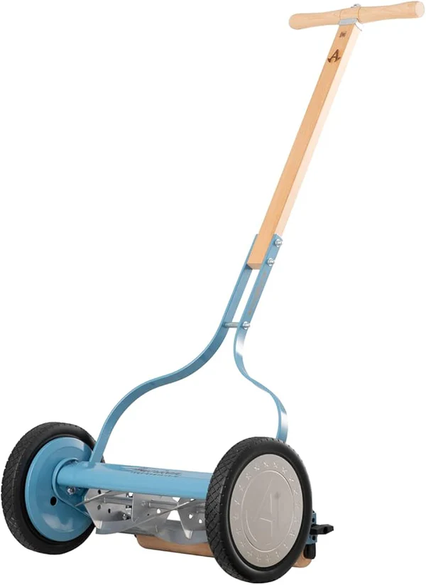 VintageCut 16” Manual Reel Lawn Mower – 5 Blade Classic Push Grass Cutter with Adjustable Height