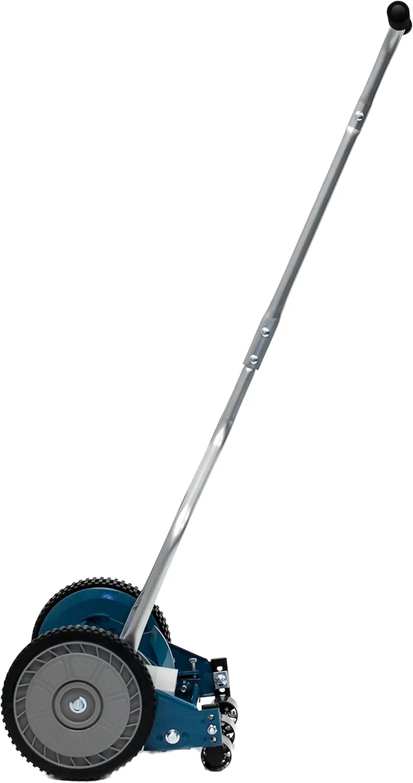 CompactCut 14” Manual Reel Lawn Mower – 4 Blade Lightweight Push Grass Cutter for Small Lawns