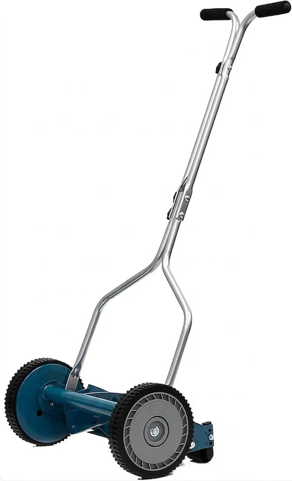 CompactCut 14” Manual Reel Lawn Mower – 4 Blade Lightweight Push Grass Cutter for Small Lawns